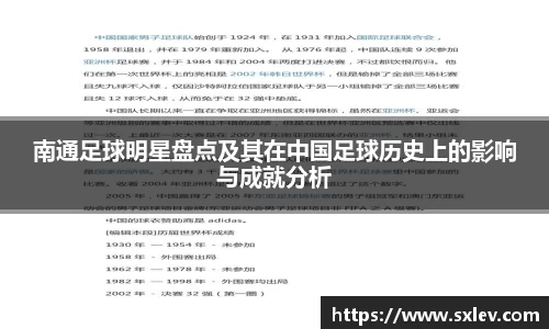 南通足球明星盘点及其在中国足球历史上的影响与成就分析
